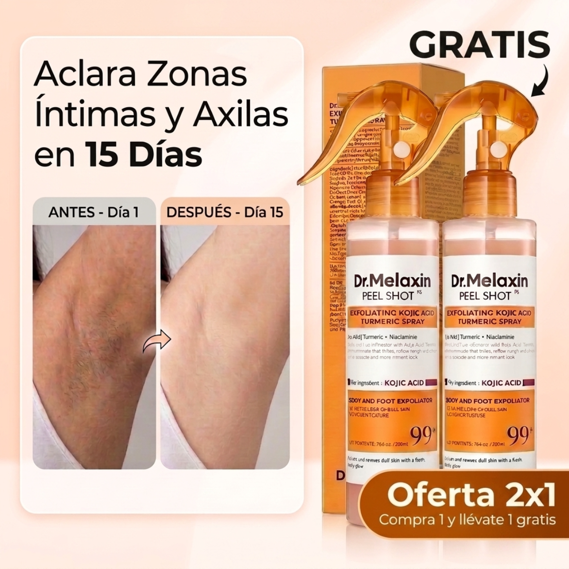 Dr. Melaxin ° Aclara Zonas Íntimas y Axilas en 15 Días 🌸