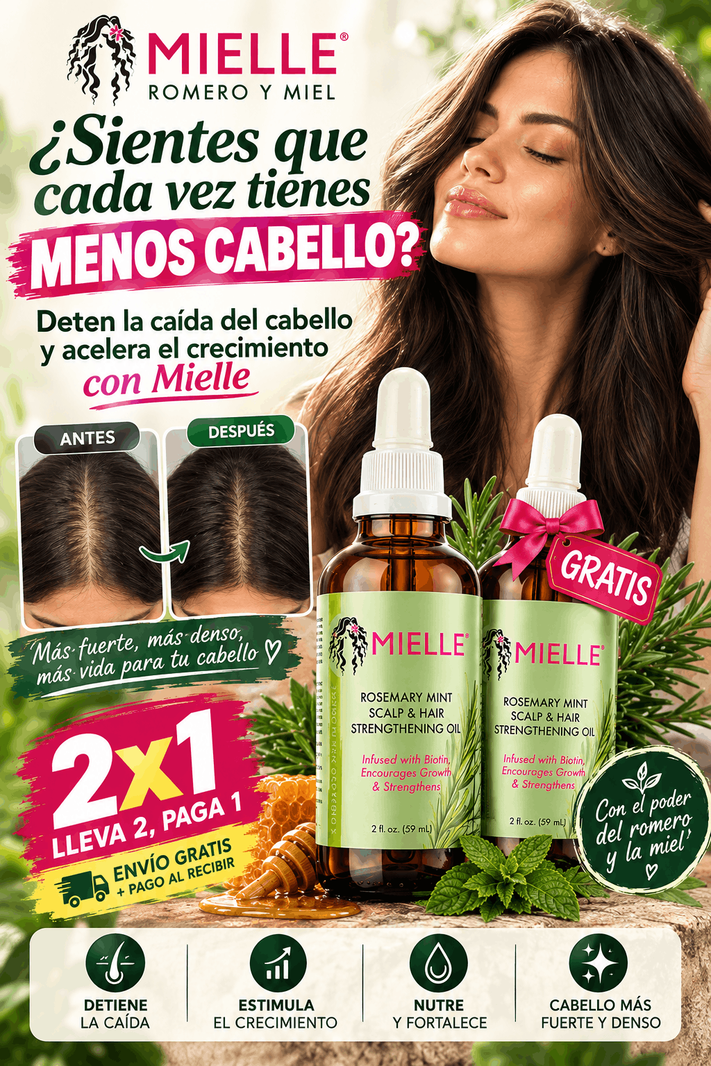Mielle Original | OFERTA 2x1 + Envío Gratis + Garantía De Resultado 🔥