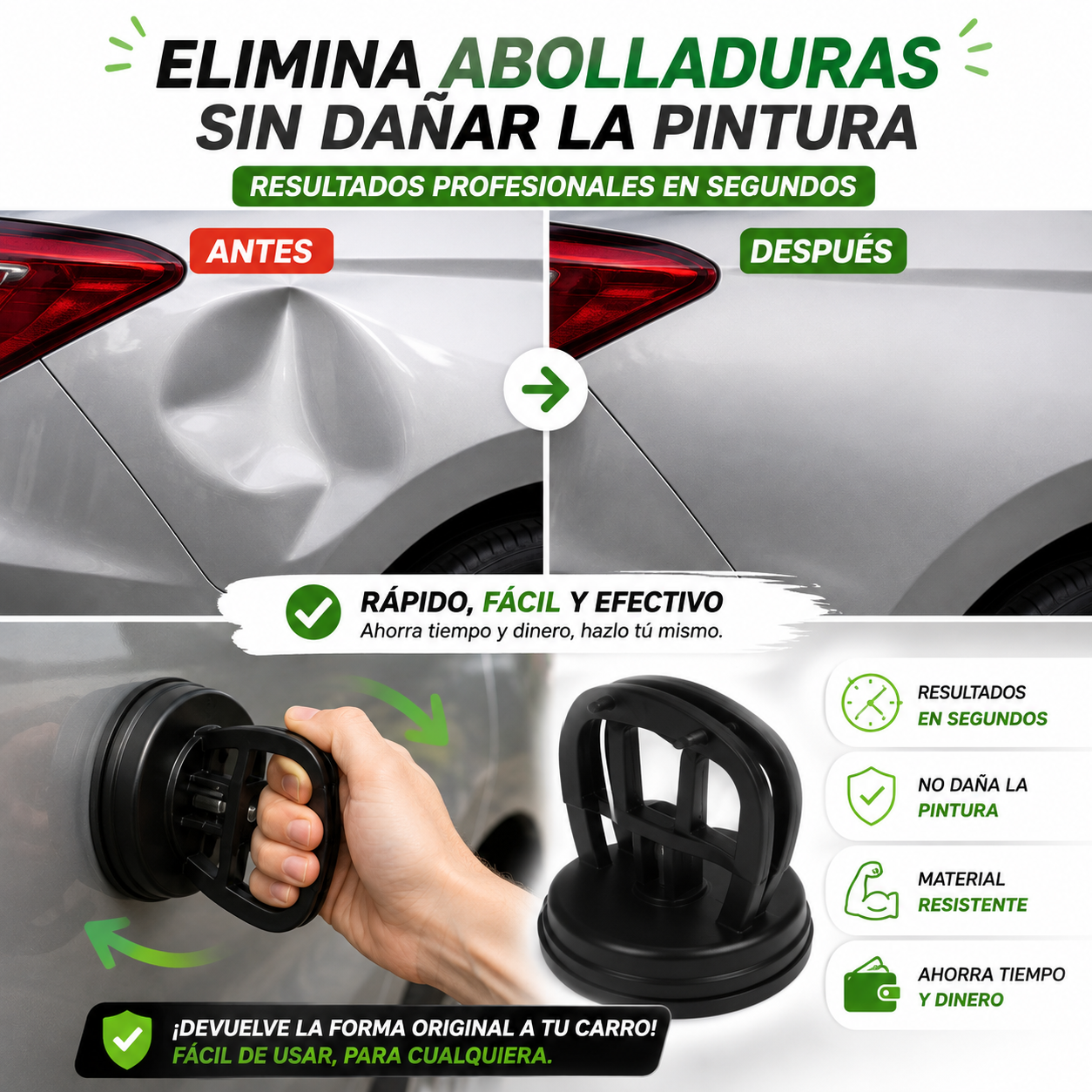 Ventosa Chupa Saca Golpes Carro 1x uni