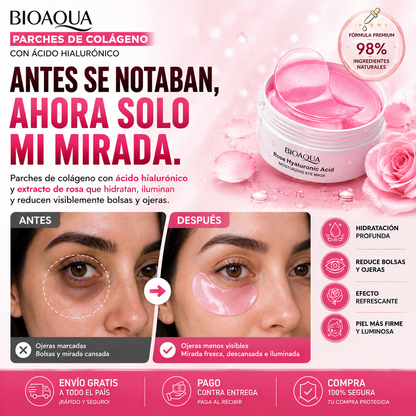 Parches De Acido Hialuronico Para Eliminar Las Ojeras Al Instante ° Contiene 60 Parches