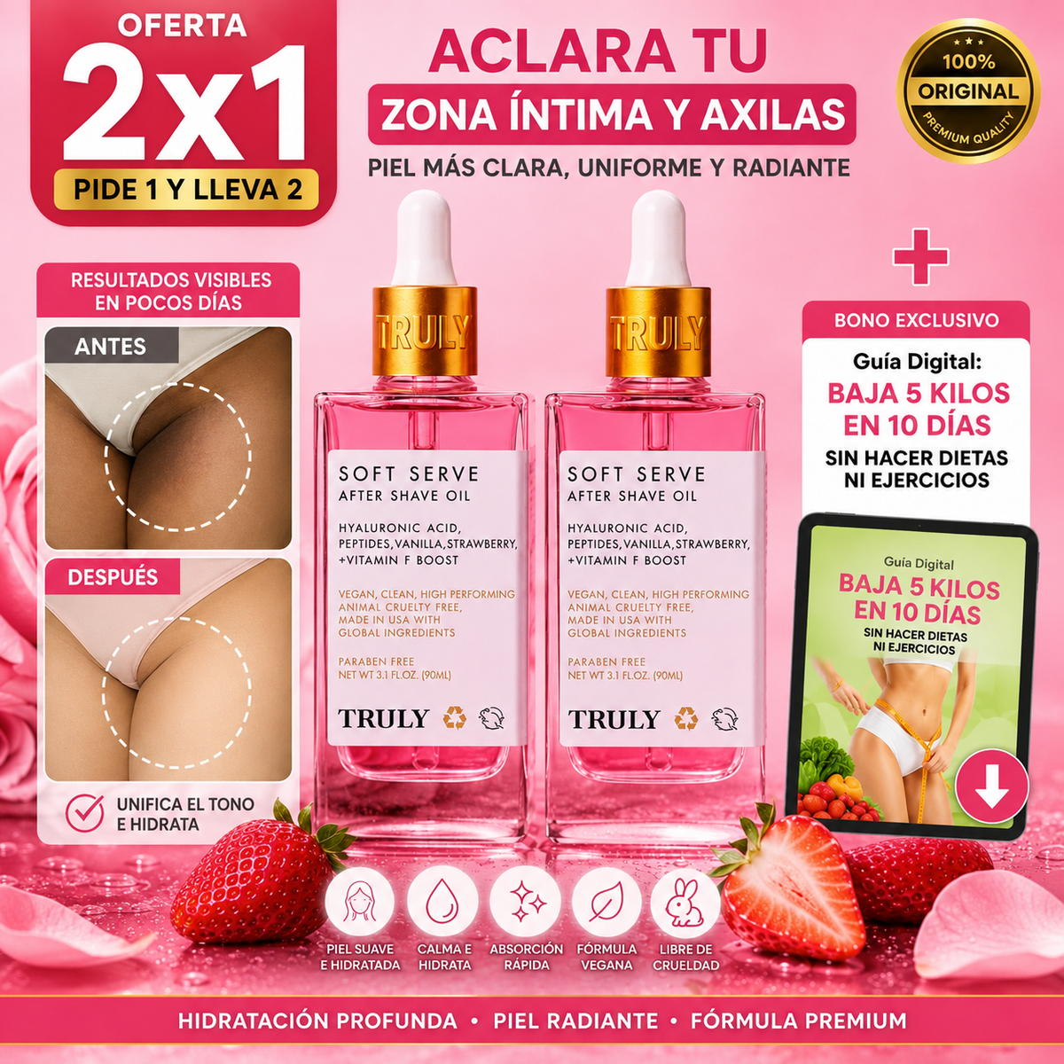 El Mejor Serum Blanqueador Original Con Oferta 2x1 + Guía digital: Baja 5 Kilos en 10 Días 🎁